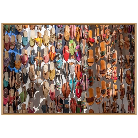 Amanti Art Moroccan Sandals Framed Canvas Wall Art Print