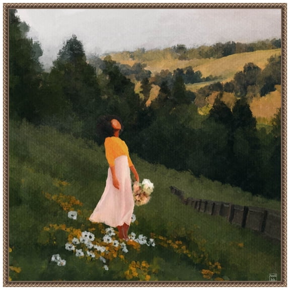 Amanti Art Mountain Stroll Framed Canvas Wall Art Print