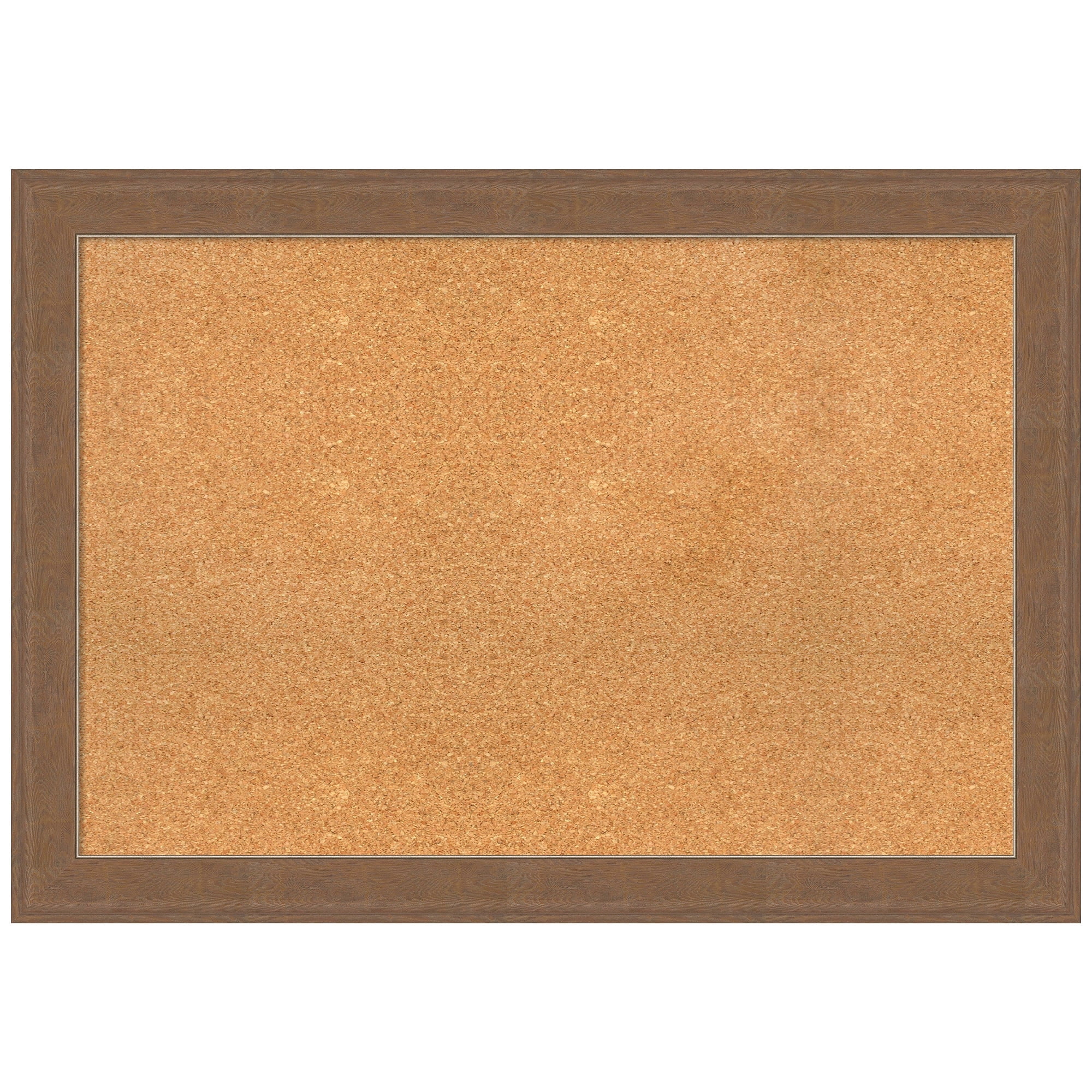 Amanti Art Natural Cork Board Framed Alta Medium Brown Bulletin Board 41 in. x 29 in.