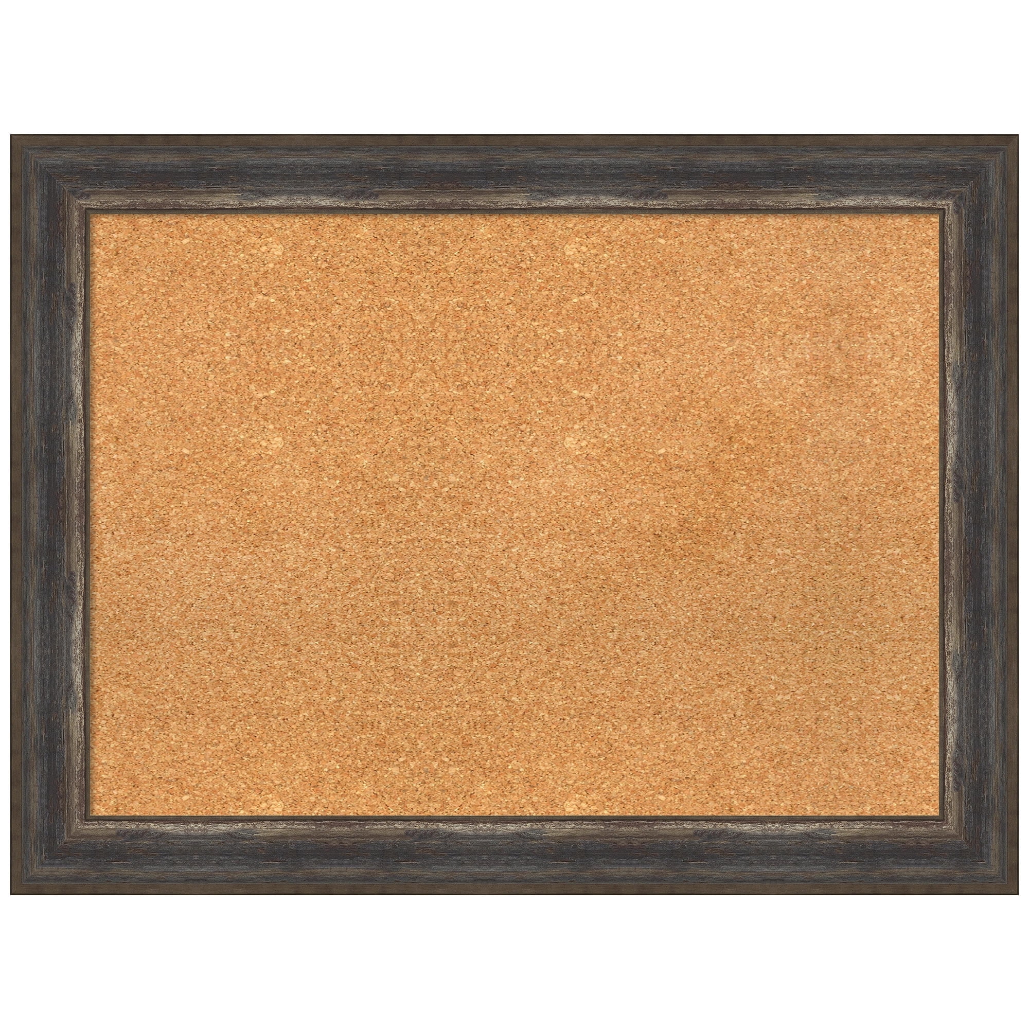 Amanti Art Natural Cork Board Framed Alta Rustic Char Bulletin Board 33 in. x 25 in.
