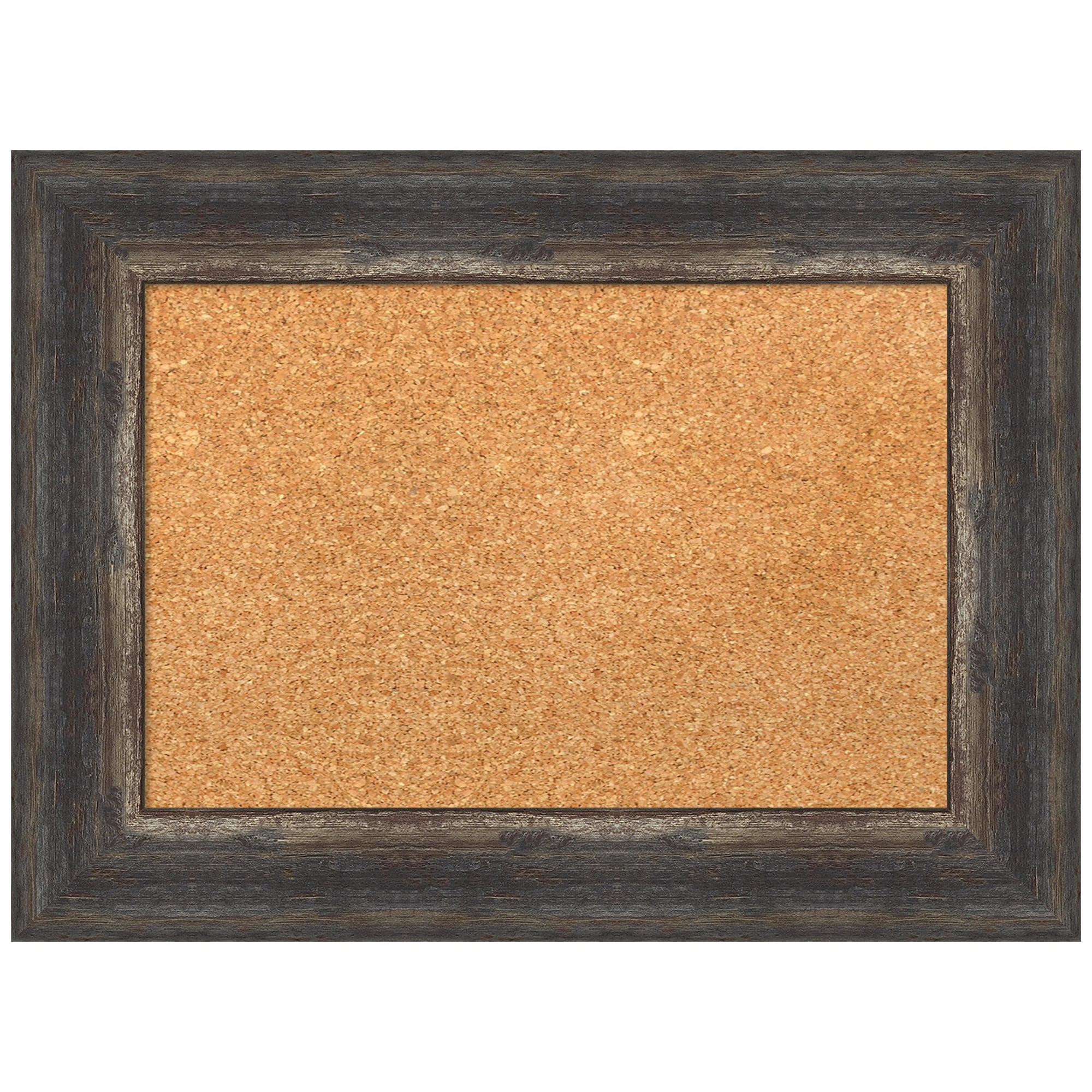 Bark Rustic Char Framed Natural Cork Bulletin Board