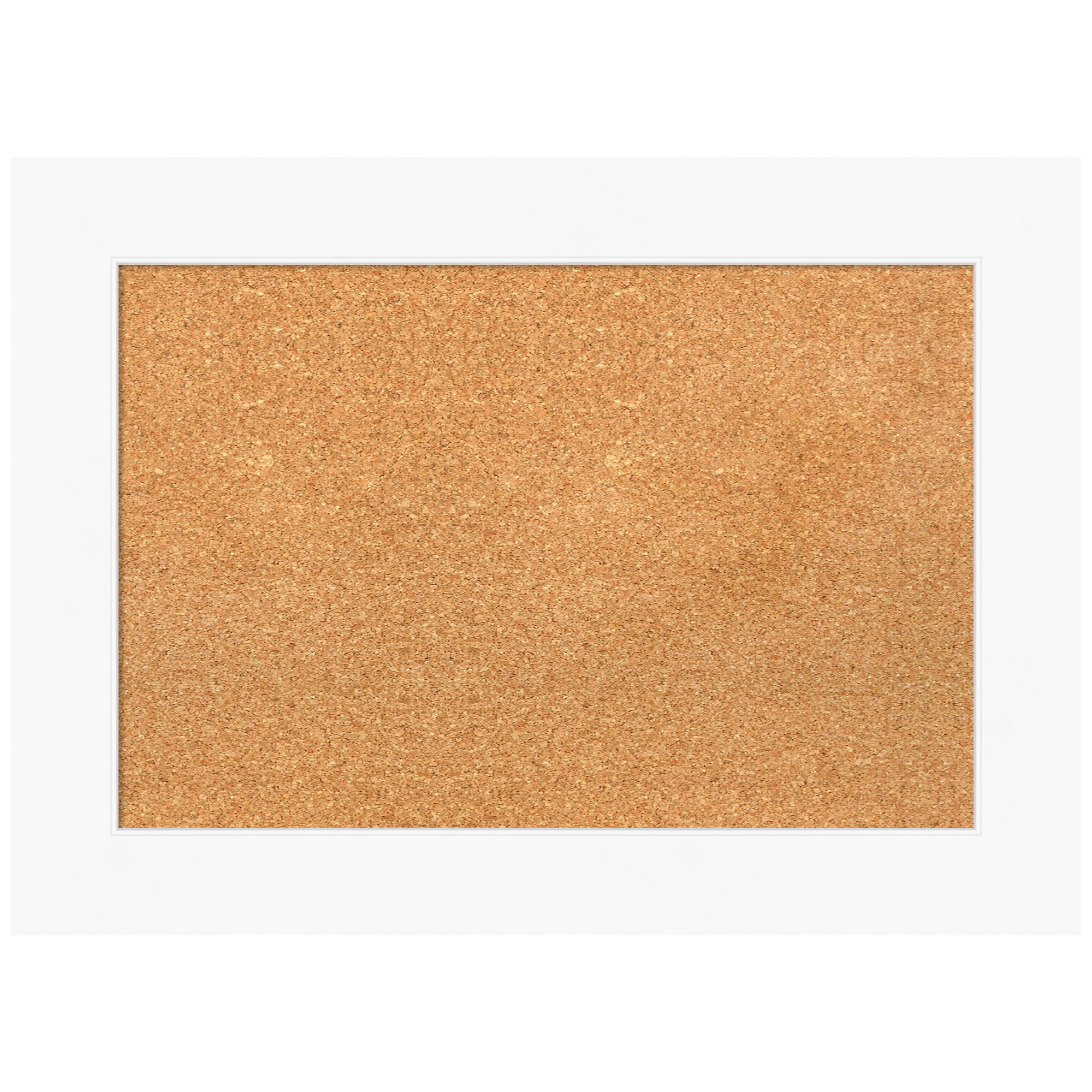 Amanti Art White Framed Natural Cork Bulletin Board