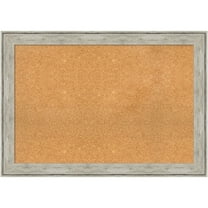 Amanti Art Natural Cork Board Framed Crackled Metallic Bulletin Board 41 in. x 29 in.