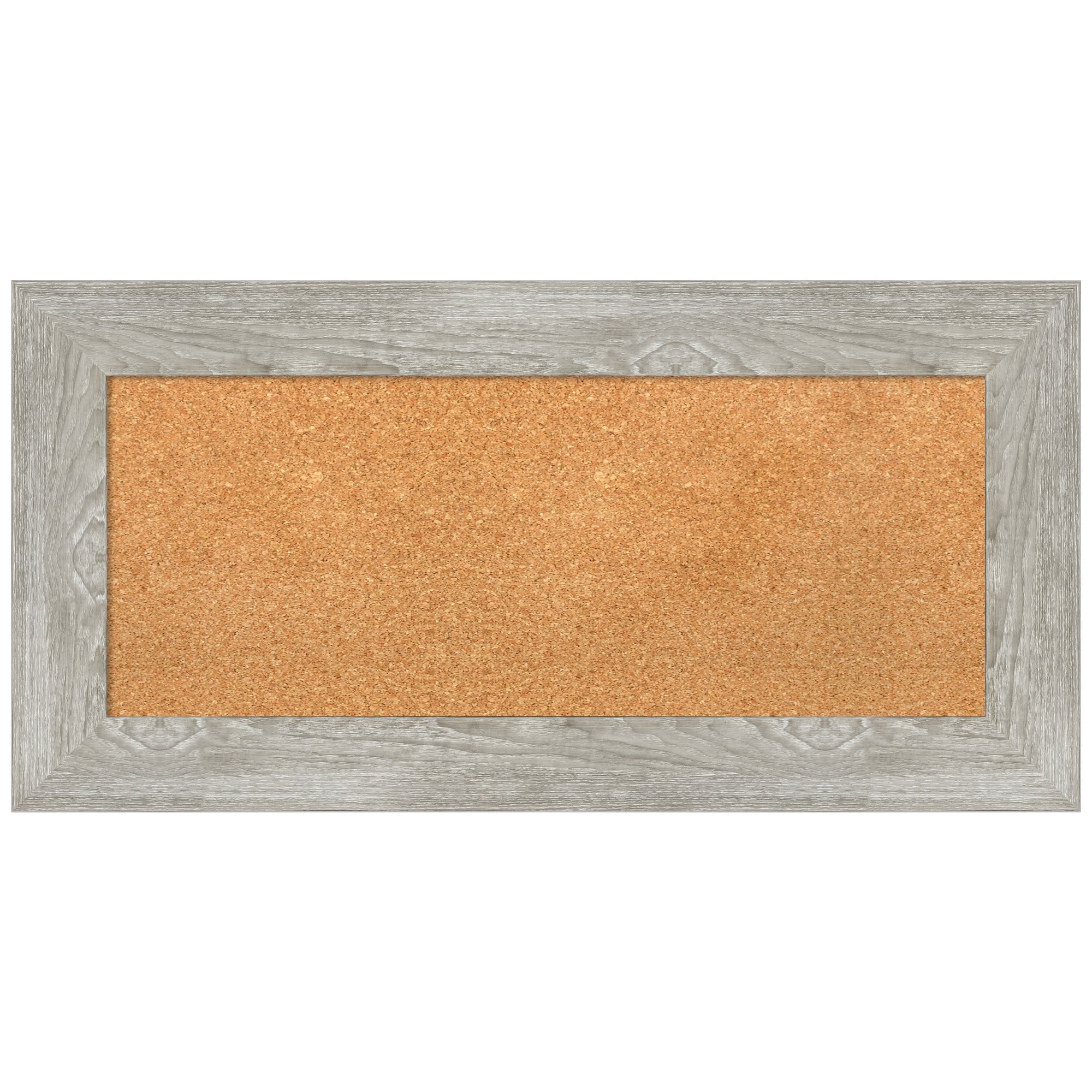 Dove Greywash Framed Natural Cork Bulletin Board