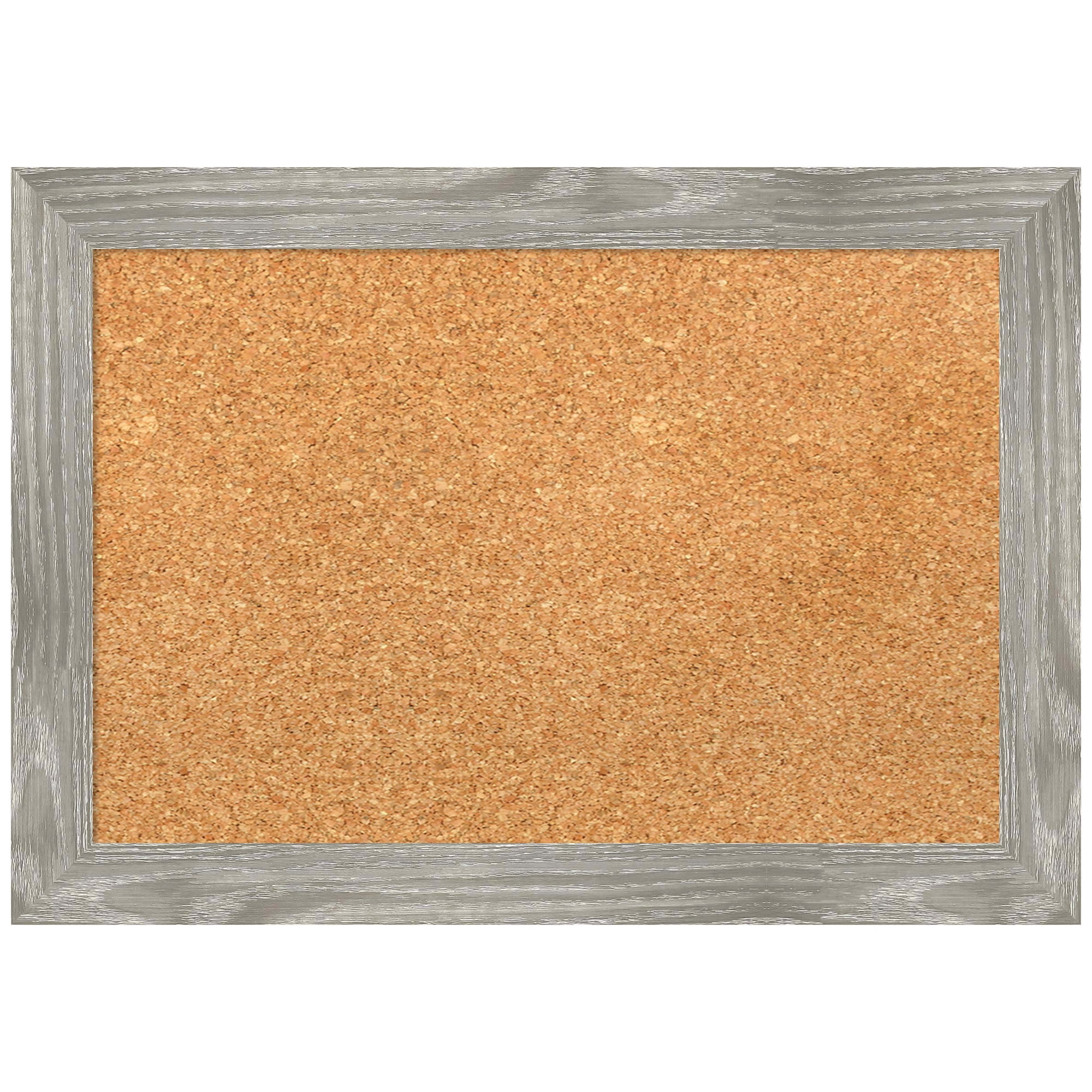 Natural Cork Board with Dove Greywash Wood Frame, 18x12