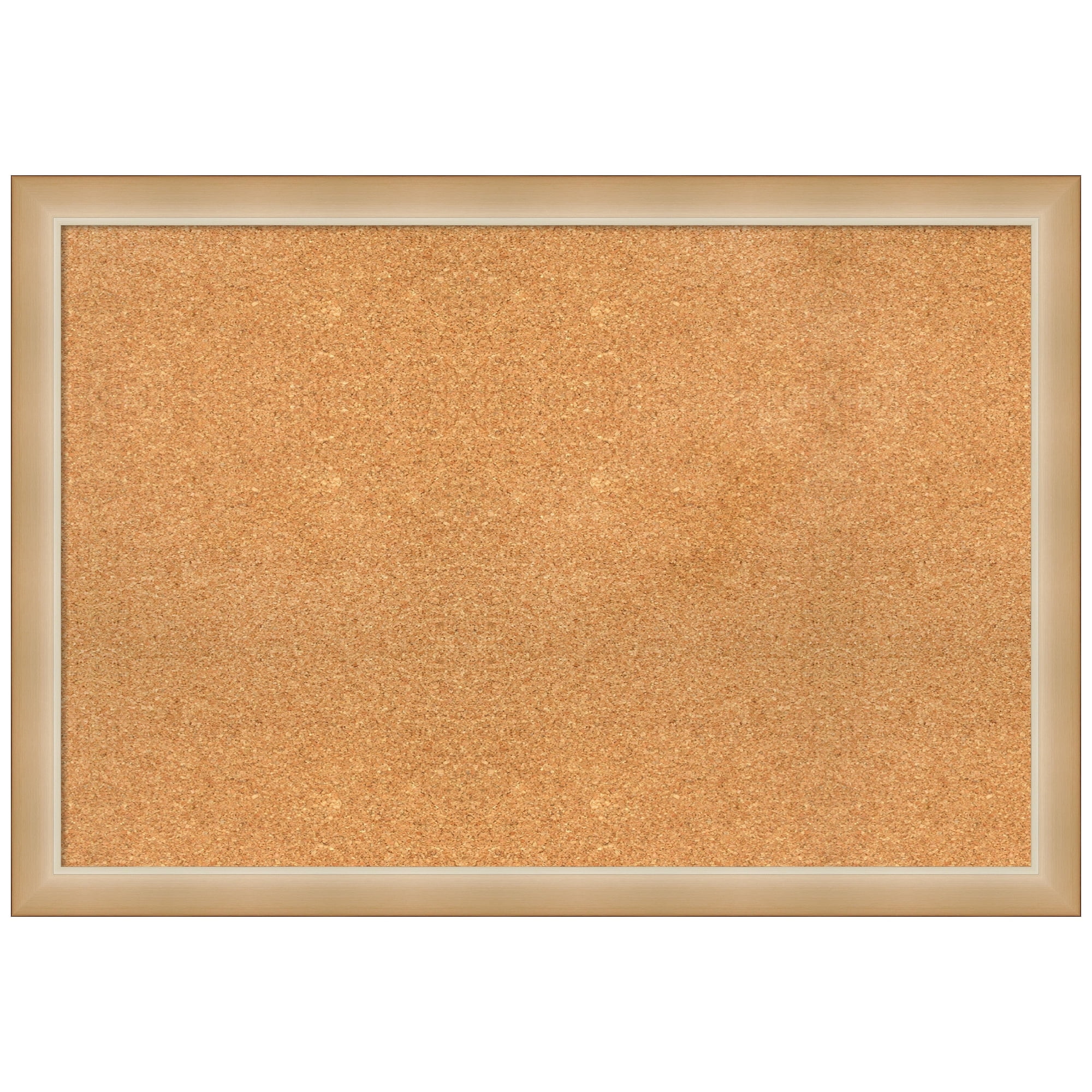 Amanti Art Natural Cork Board Framed Eva Ombre Gold Narrow Bulletin Board 39 in. x 27 in.