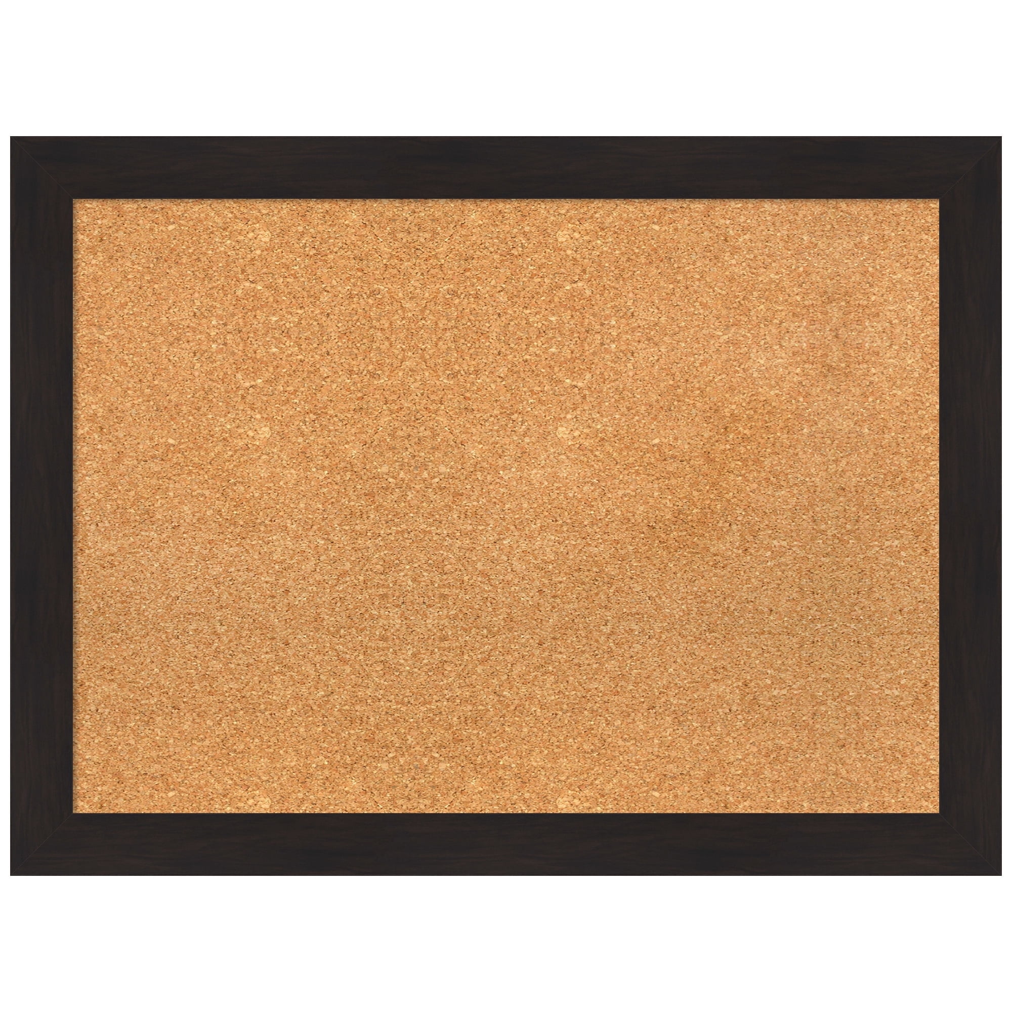 Amanti Art Natural Cork Board Framed Furniture Espresso Narrow Bulletin Board 32 in. x 24 in.