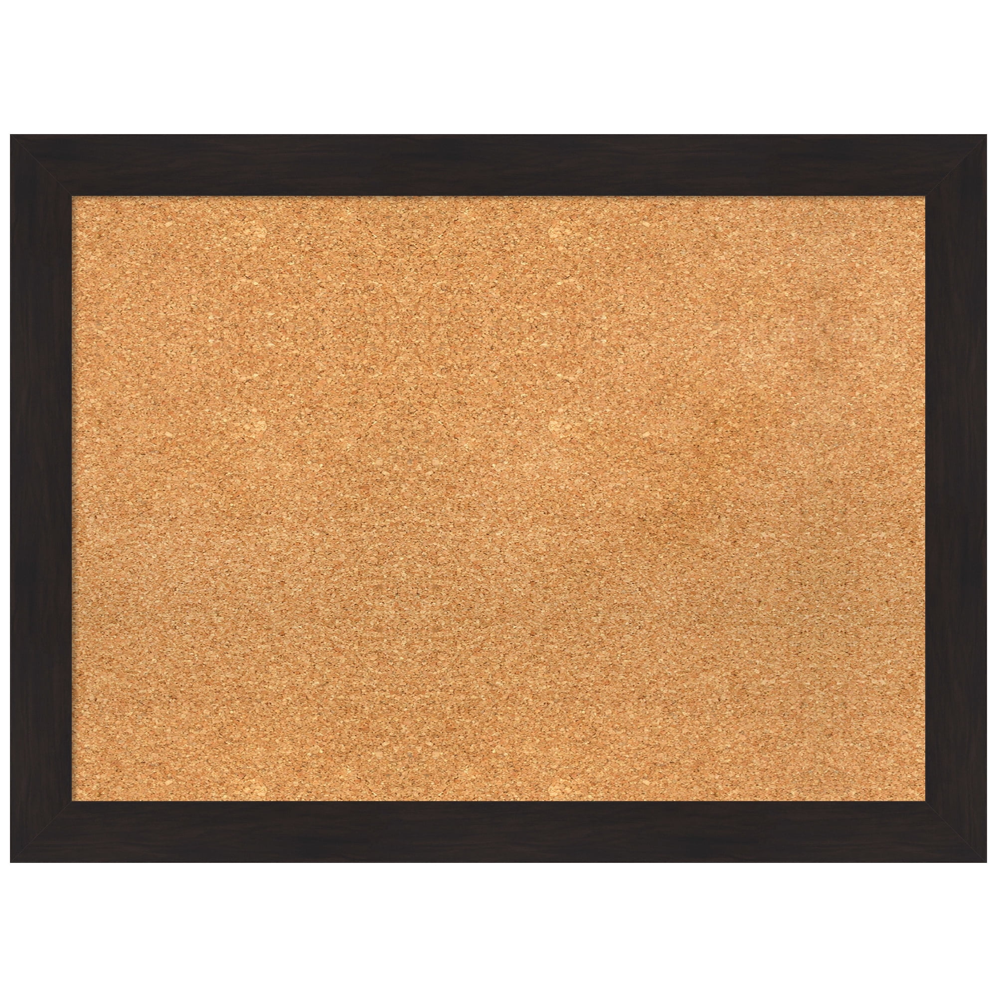 Espresso Framed Natural Cork Bulletin Board 32" x 24"