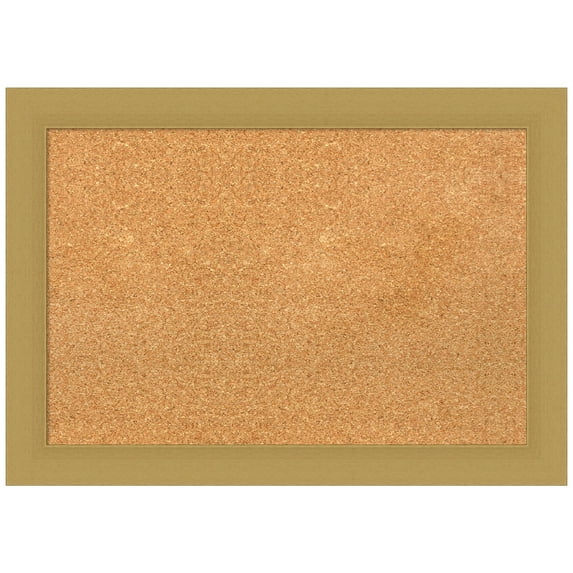 Amanti Art Natural Cork Board Framed Grace Brushed Gold Bulletin Board 28 in. x 20 in.