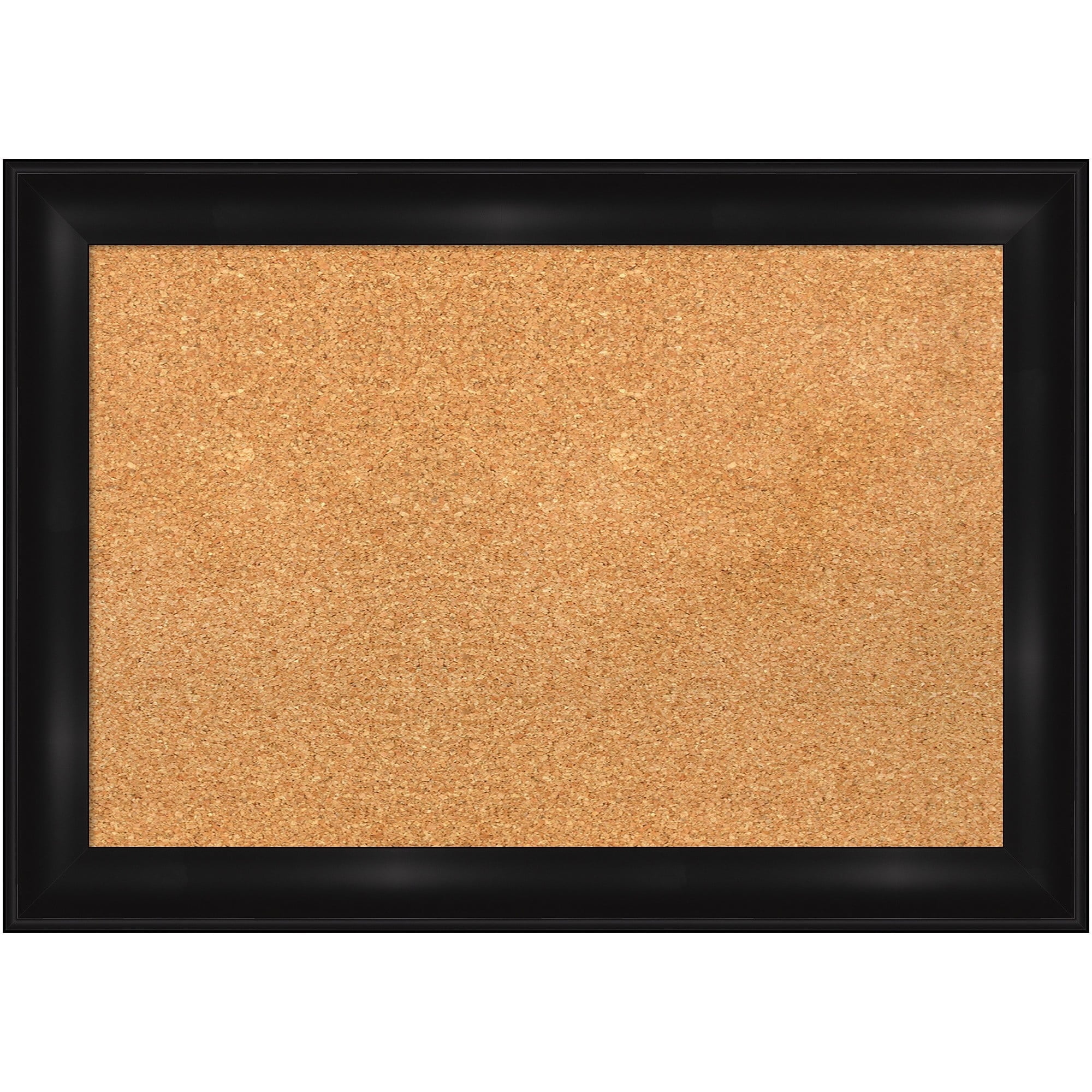 Amanti Art Natural Cork Board Framed Grand Black Narrow Bulletin Board 28 in. x 20 in.