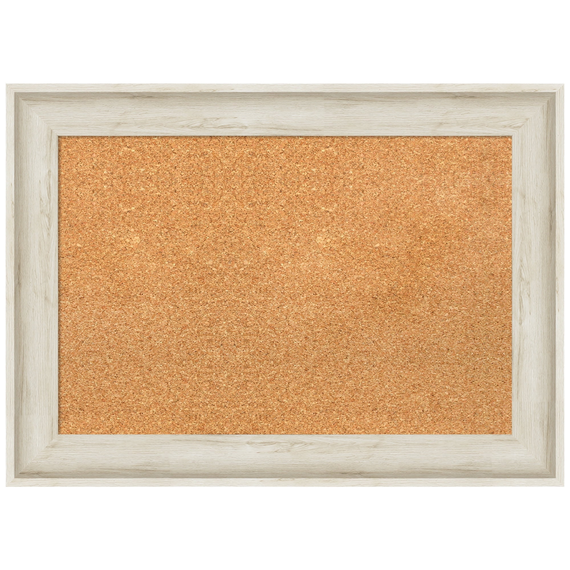 Amanti Art Natural Cork Board Framed Regal Birch Cream Bulletin Board 29 in. x 21 in.