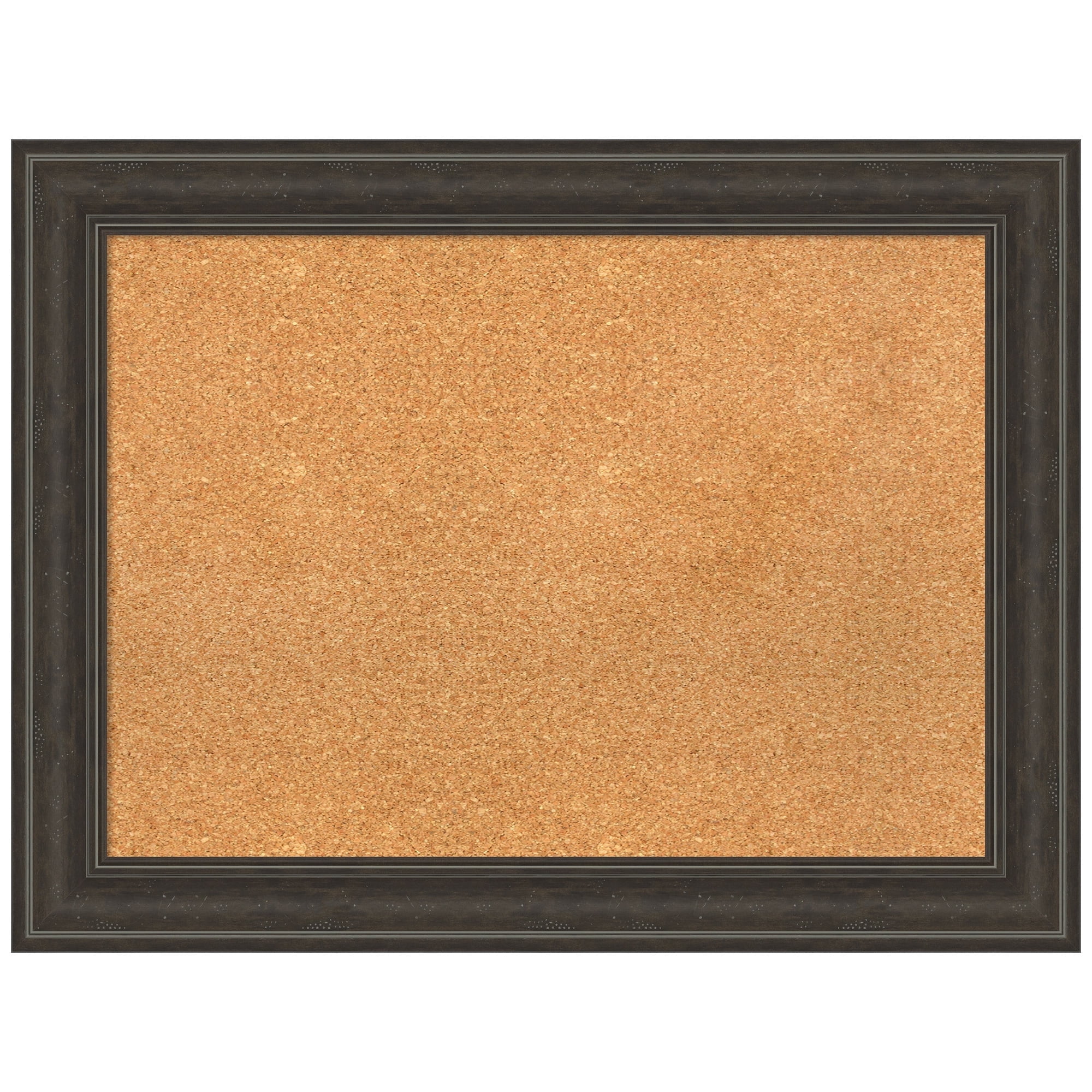 Amanti Art Natural Cork Board Framed Shipwreck Greywash Bulletin Board 33 in. x 25 in.