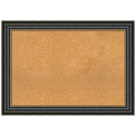 Amanti Art Natural Cork Board Framed Thomas Black Bronze Bulletin Board 42 in. x 30 in.