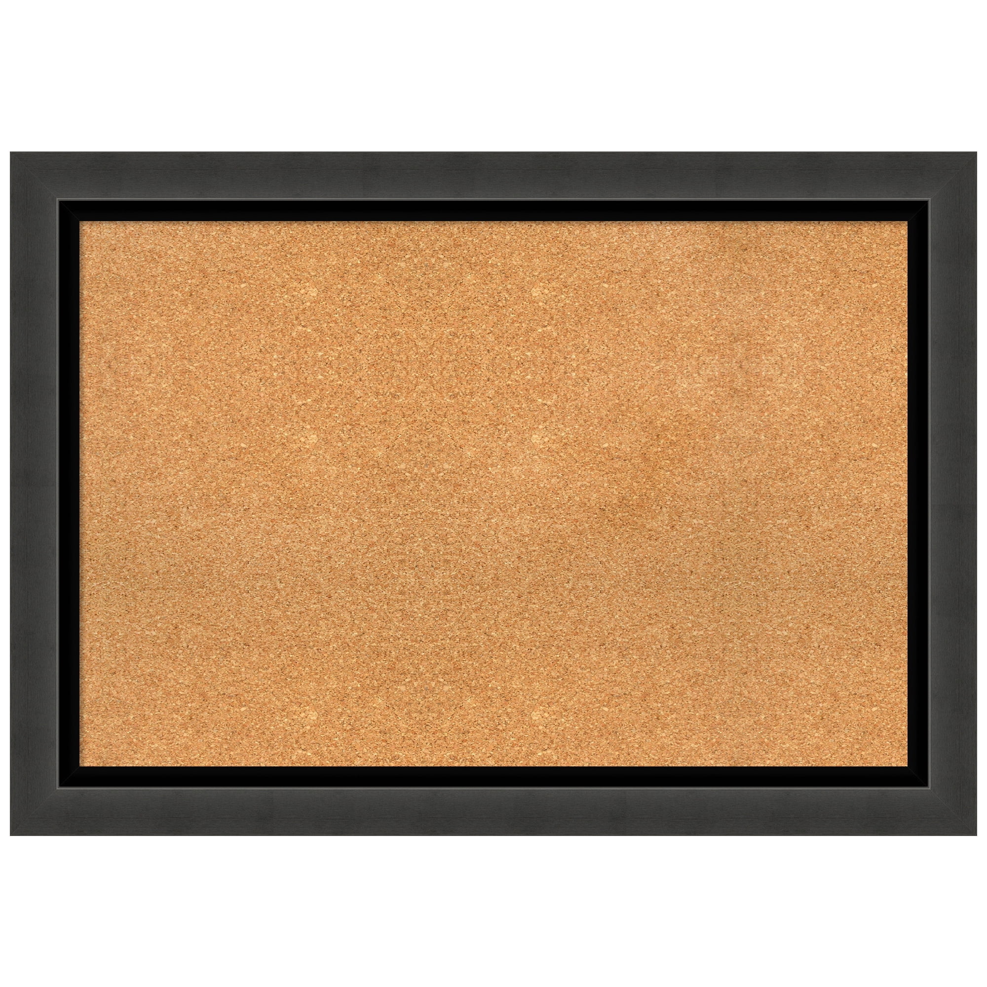 Amanti Art Natural Cork Board Framed Tuxedo Black Bulletin Board 41 in. x 29 in.
