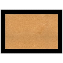 Amanti Art Natural Cork Board Wood Framed Basic Black Bulletin Board 41 in. x 29 in.
