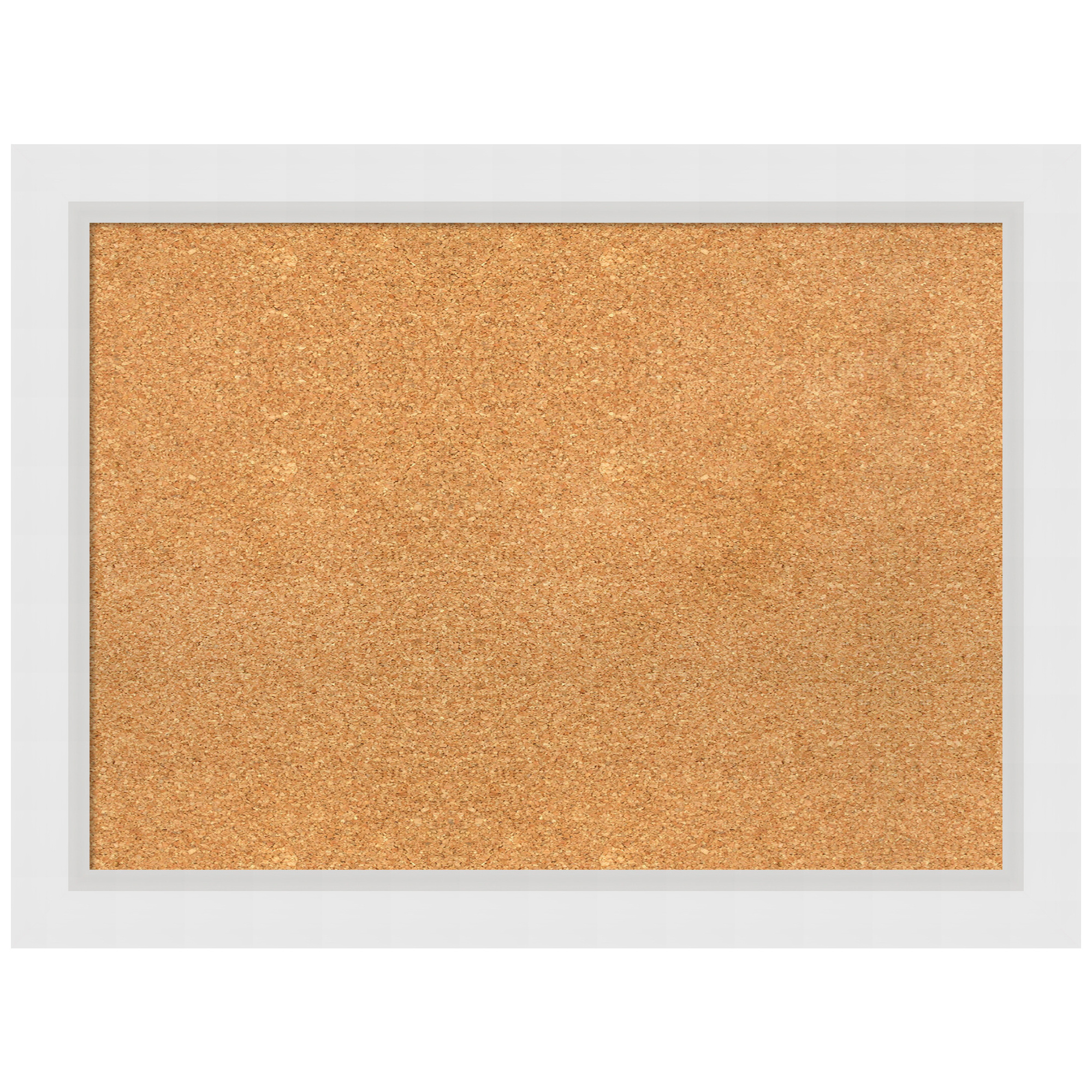 Amanti Art Natural Cork Board Wood Framed Blanco White Bulletin Board 32 in. x 24 in.