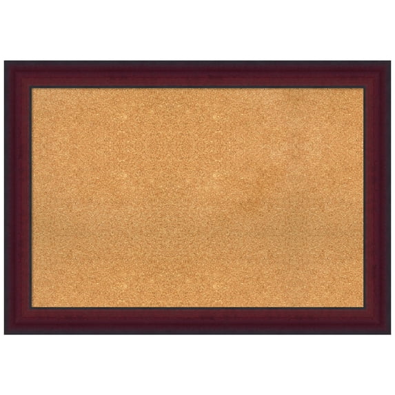 Amanti Art Natural Cork Board Wood Framed Canterbury Cherry Bulletin Board 41 in. x 29 in.