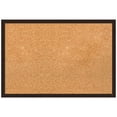 thumbnail image 1 of Amanti Art Natural Cork Board Wood Framed Carlisle Espresso Narrow Bulletin Board 25 in. x 17 in., 1 of 7