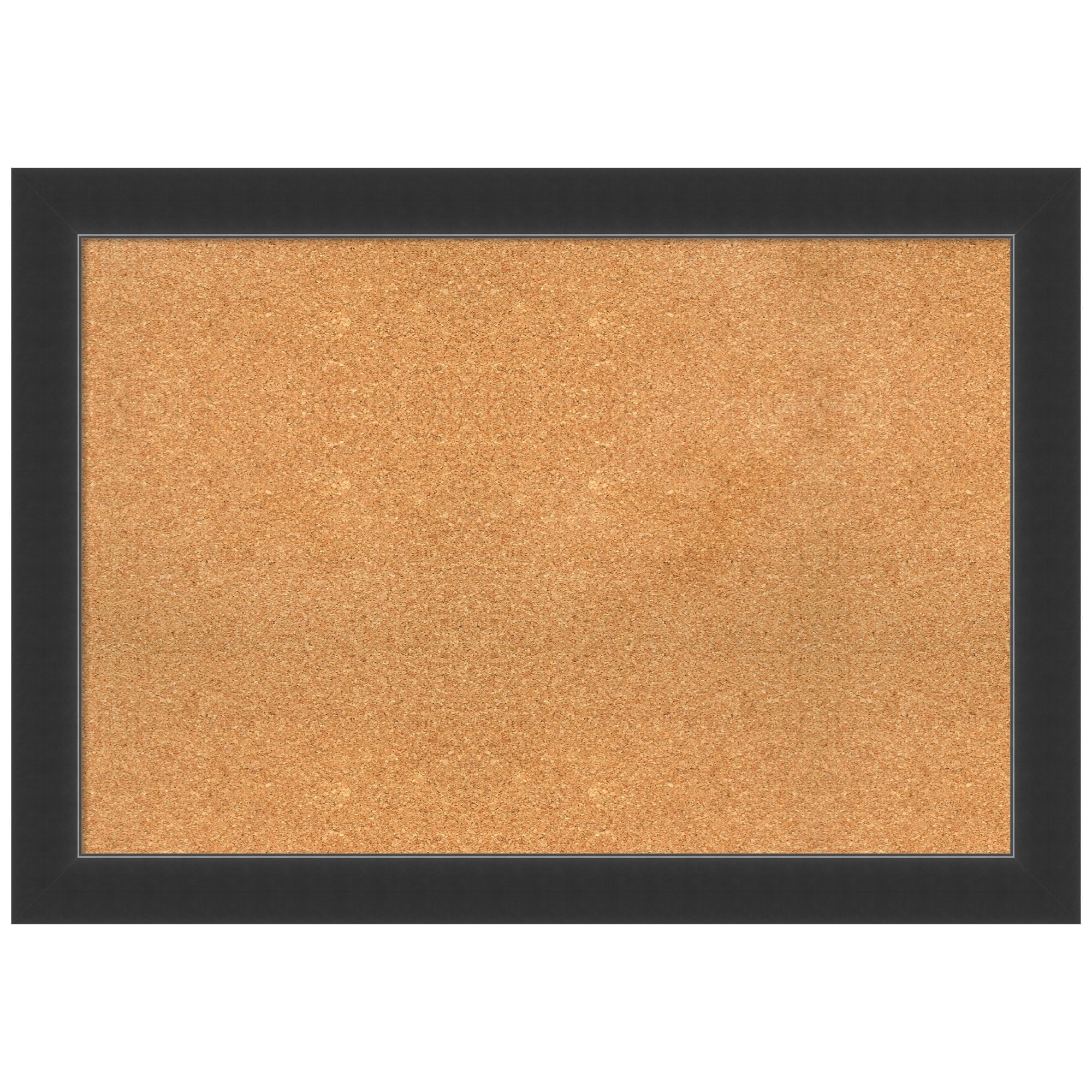 Amanti Art Natural Cork Board Wood Framed Corvino Black Bulletin Board 41 in. x 29 in.