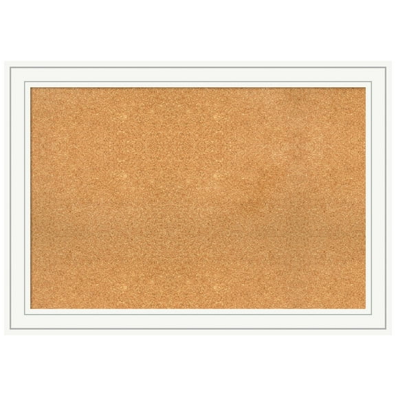 Amanti Art Natural Cork Board Wood Framed Craftsman White Bulletin Board 41 in. x 29 in.