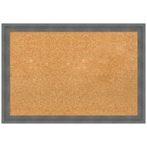 Amanti Art Natural Cork Board Wood Framed Dixie Blue Grey Rustic Bulletin Board 26 in. x 18 in.