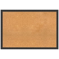 Amanti Art Natural Cork Board Wood Framed Mezzanotte Black Bulletin Board 38 in. x 26 in.