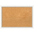 thumbnail image 1 of Amanti Art Natural Cork Board Wood Framed Morgan White Silver Bulletin Board 26 in. x 18 in., 1 of 7