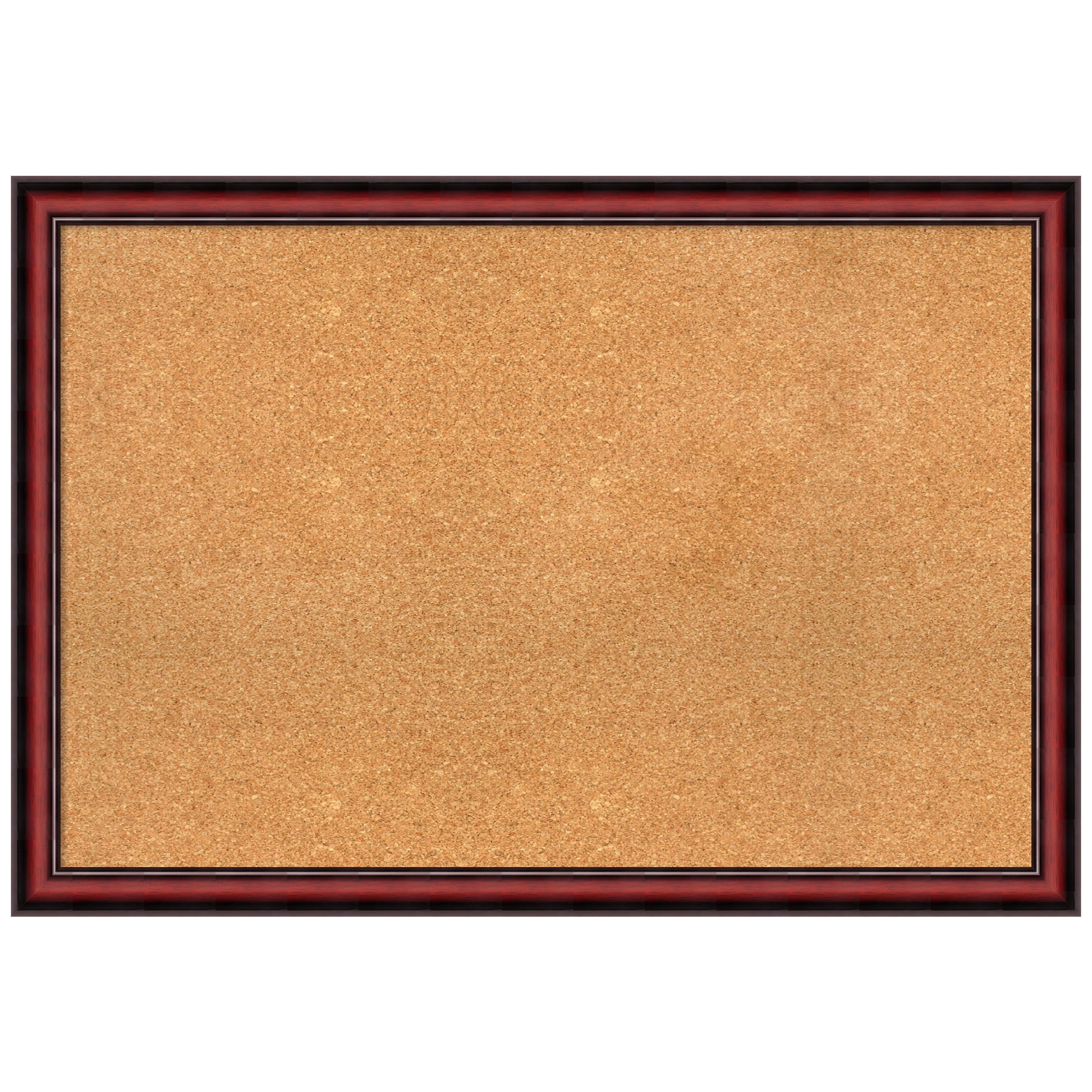 Rubino Cherry Scoop Wood Framed Natural Cork Bulletin Board