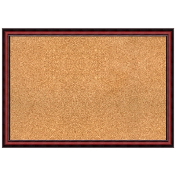 Amanti Art Natural Cork Board Wood Framed Rubino Cherry Scoop Bulletin Board 39 in. x 27 in.