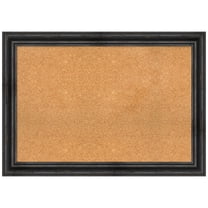 Amanti Art Natural Cork Board Wood Framed Rustic Pine Black Bulletin Board 41 in. x 29 in.