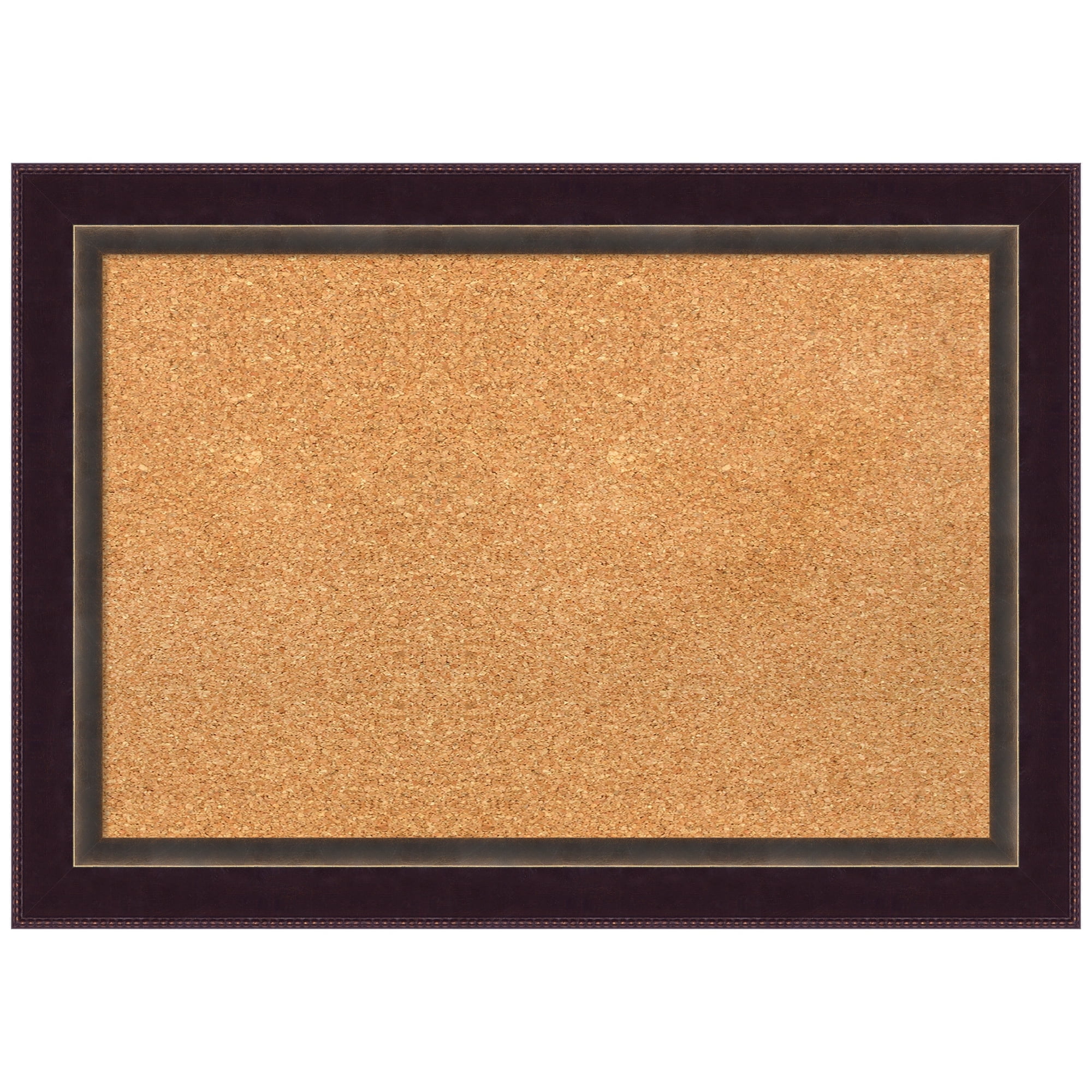 Amanti Art Natural Cork Board Wood Framed Signore Bronze Bulletin Board 28 in. x 20 in.