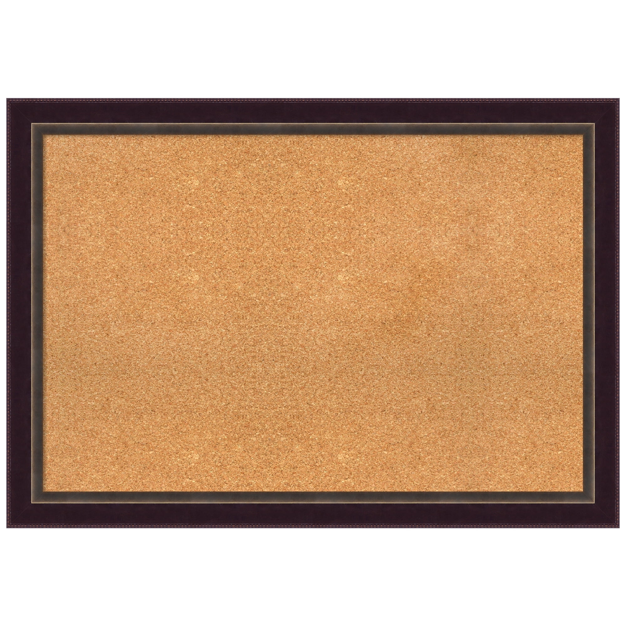 Amanti Art Natural Cork Board Wood Framed Signore Bronze Bulletin Board 40 in. x 28 in.