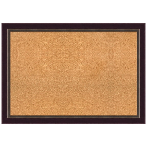 Amanti Art Natural Cork Board Wood Framed Signore Bronze Bulletin Board 40 in. x 28 in.
