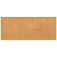 thumbnail image 1 of Amanti Art Natural Cork Board Wood Framed Svelte Polished Gold Bulletin Board 31 in. x 13 in., 1 of 6