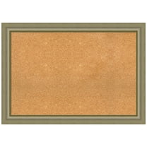 Amanti Art Natural Cork Board Wood Framed Vegas Silver Bulletin Board 41 in. x 29 in.