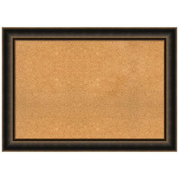Amanti Art Natural Cork Board Wood Framed Villa Oil Rubbed Bronze Bulletin Board 42 in. x 30 in.