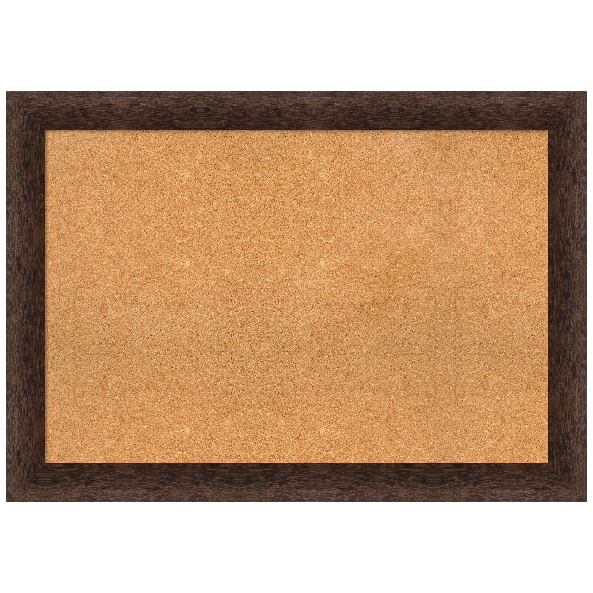 Amanti Art Natural Cork Board Wood Framed Warm Walnut Bulletin Board 41 in. x 29 in.