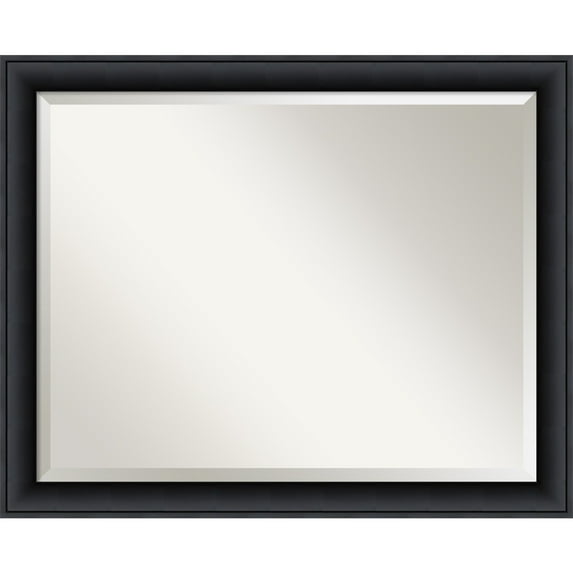 Amanti Art Nero Black Beveled Wood Wall Mirror 25.5 x 31.5 in.