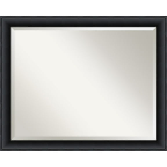 Amanti Art Nero Black Beveled Wood Wall Mirror 25.5 x 31.5 in.