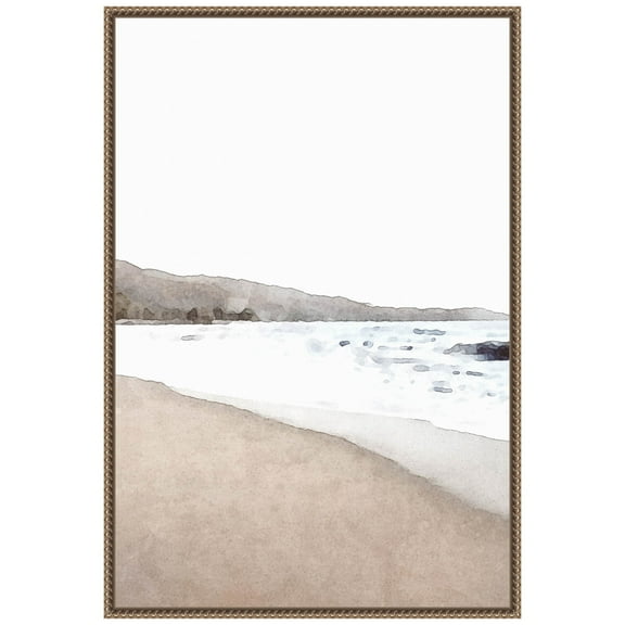 Amanti Art Neutral Beach Framed Canvas Wall Art Print