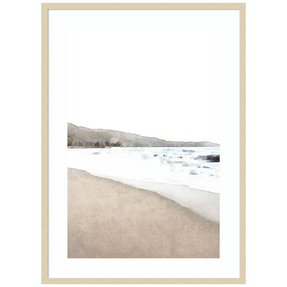 Amanti Art Neutral Beach Wood Framed Wall Art Print