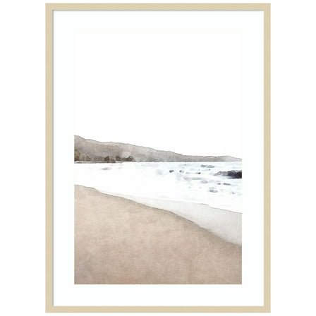 Amanti Art Neutral Beach Wood Framed Wall Art Print