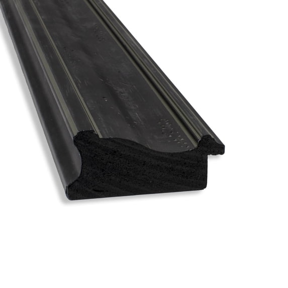 Amanti Art Non-Beveled Full Length On The Door Mirror - Black Frame Shipwreck Black Narrow Outer Size: 18 x 52 in