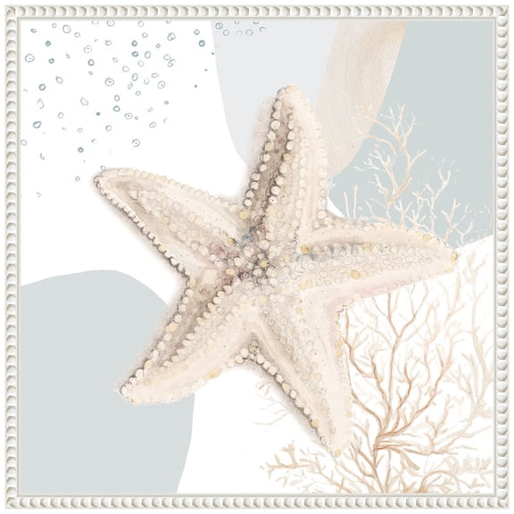 Amanti Art Ocean Oasis Bubbles Starfish Framed Canvas Wall Art Print