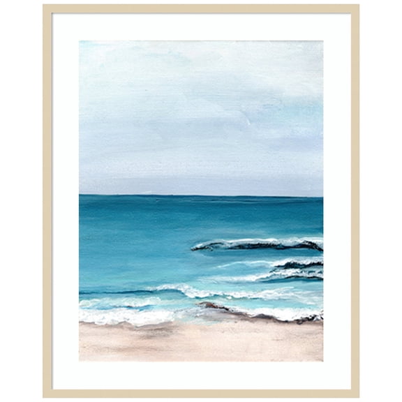 Amanti Art Oceanside View I Wood Framed Wall Art Print