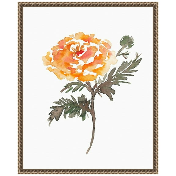 Amanti Art October Marigold Framed Canvas Wall Art Print