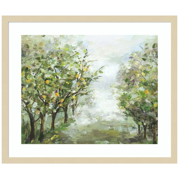 Amanti Art Orange Orchard Wood Framed Wall Art Print