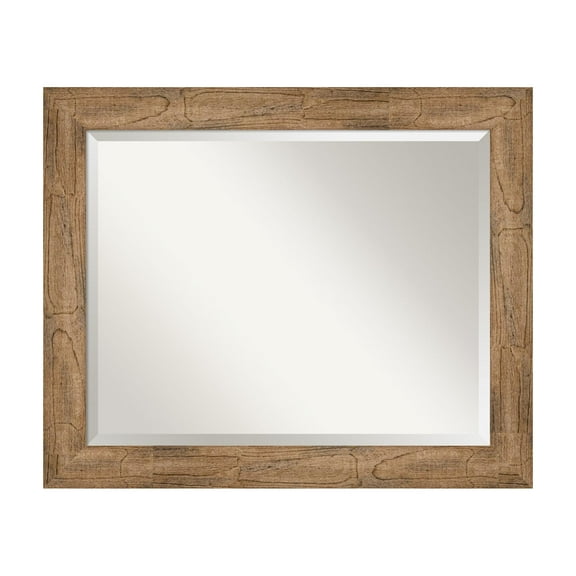 Amanti Art Owl Brown Beveled Wood Wall Mirror 27.5 x 33.5 in.