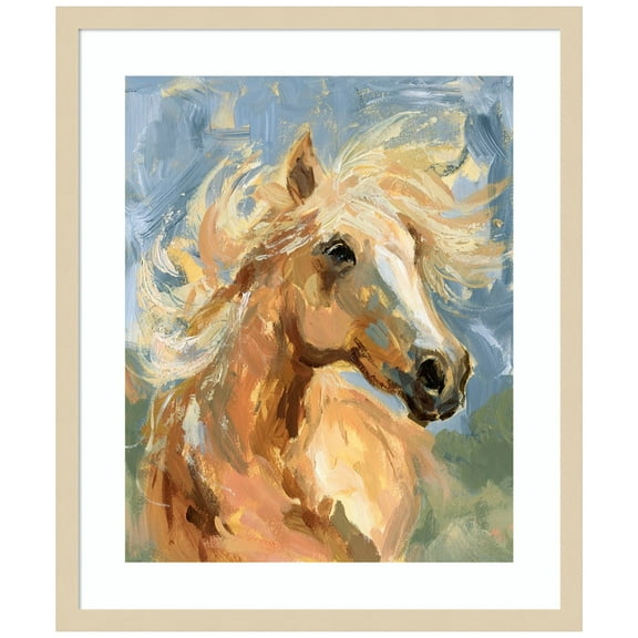 Amanti Art Palomino in the Wind I Wood Framed Wall Art Print