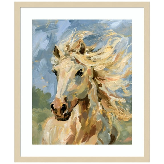 Amanti Art Palomino in the Wind II Wood Framed Wall Art Print